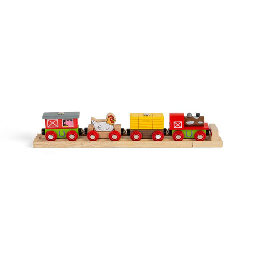 Bigjigs Rail Farmyard Wooden Train Toy