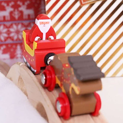 Bigjigs Rail Santa Sleigh with Reindeer Wooden Train Accessory