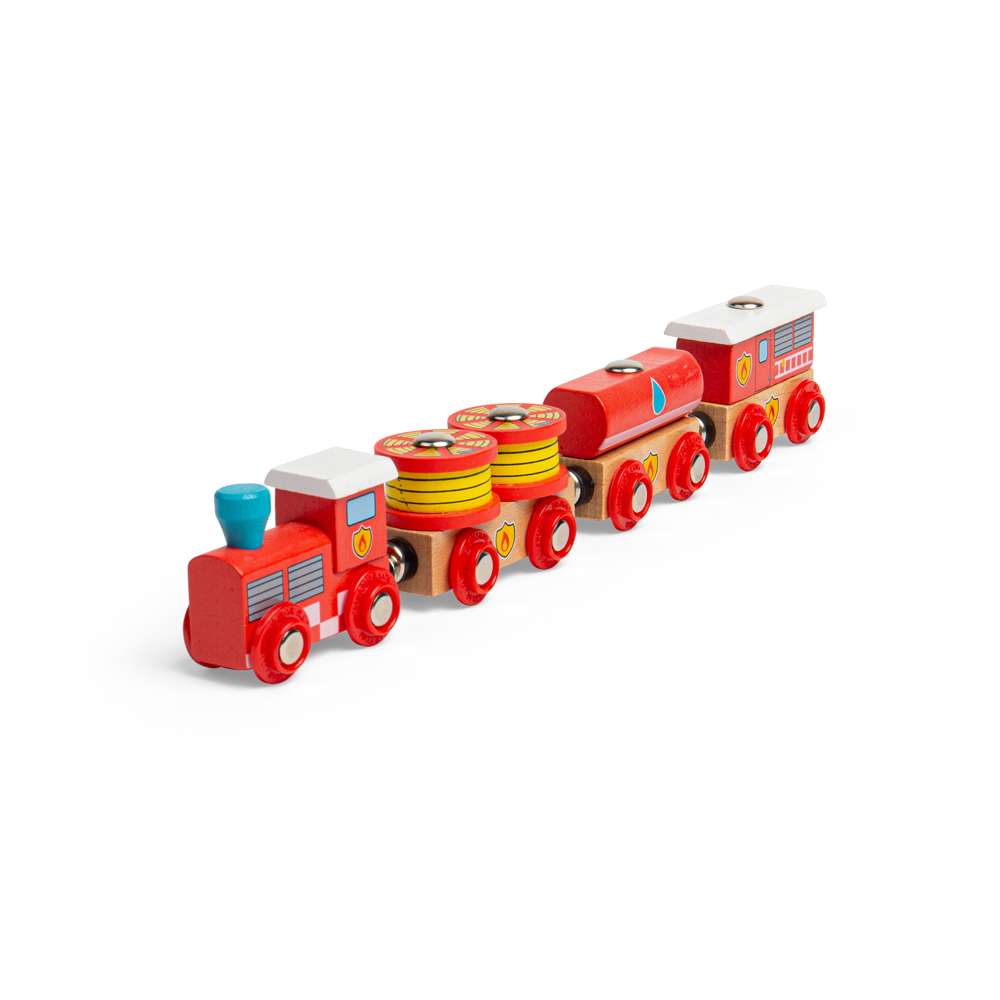 Bigjigs Rail Fire and Rescue Wooden Train Set