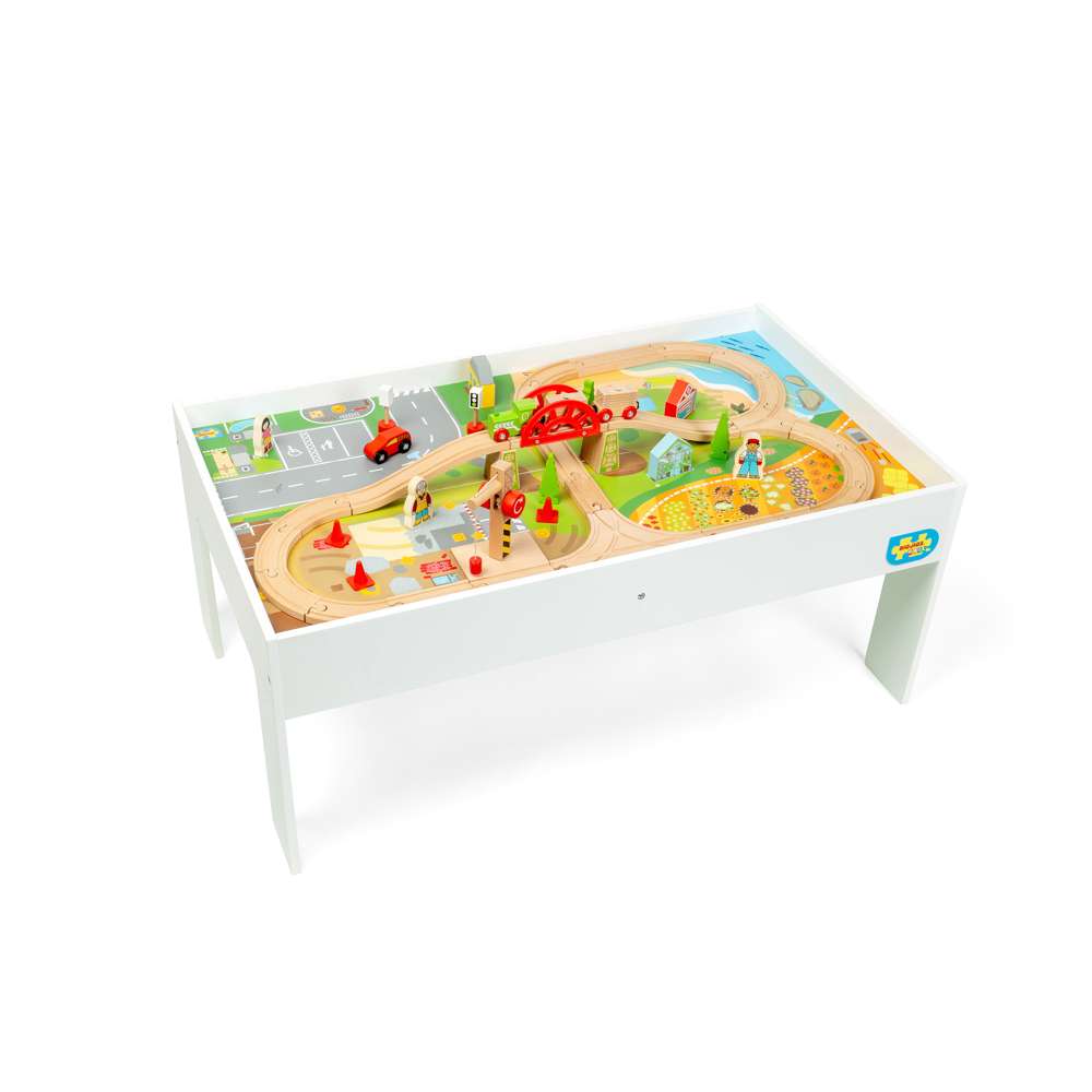 Bigjigs Rail Train Table Wooden Train Set