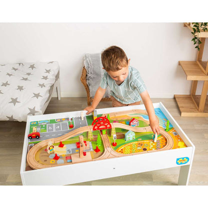 Bigjigs Rail Train Table Wooden Train Set