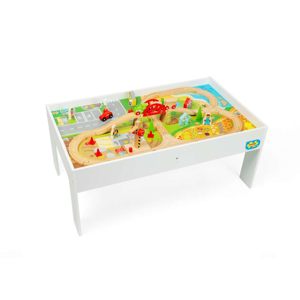Bigjigs Rail Train Table Wooden Train Set