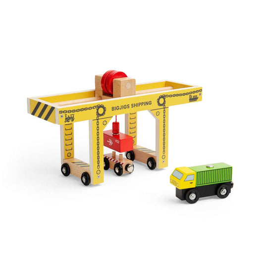 Bigjigs Rail Gantry Crane Wooden Train Accessory
