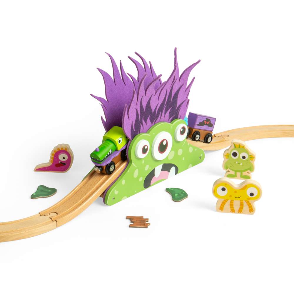 Bigjigs Rail Monster Bridge Wooden Train Accessory