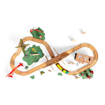 Bigjigs Rail Monster Wooden Train Set Toy
