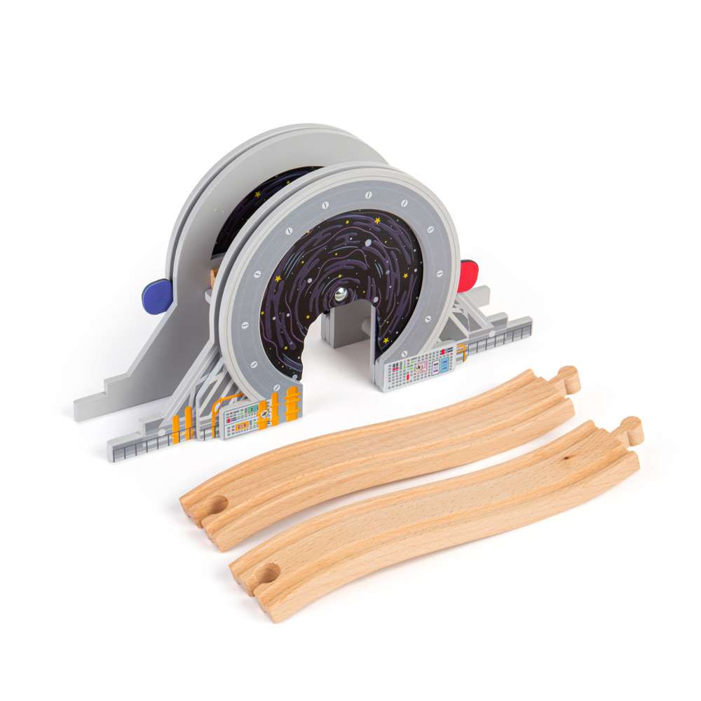 Bigjigs Rail Galaxy Bridge Space Themed Wooden Railway Accessory Toy