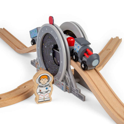 Bigjigs Rail Galaxy Bridge Space Themed Wooden Railway Accessory Toy