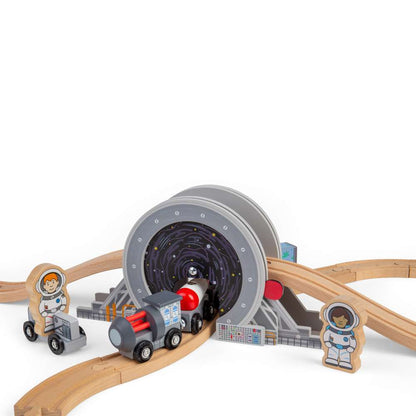 Bigjigs Rail Galaxy Bridge Space Themed Wooden Railway Accessory Toy