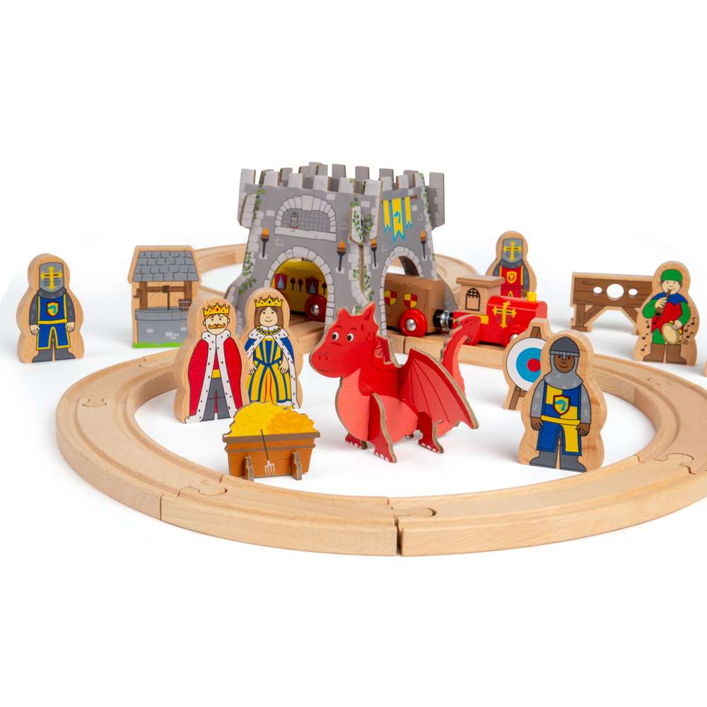 Bigjigs Rail Medieval Wooden Train Set