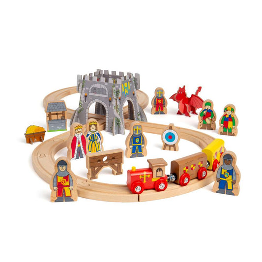 Bigjigs Rail Medieval Wooden Train Set