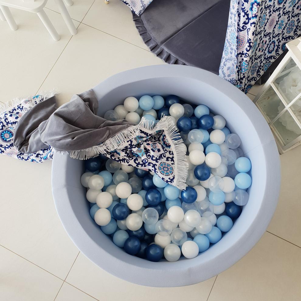 Soft Play Kingdom Luxe Ball Pit Dusty Blue