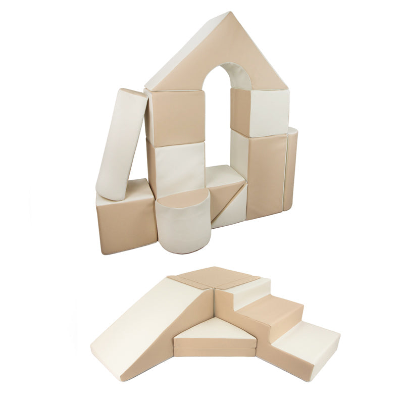 Soft Play Kingdom Castle Slide & Step Bundle Beige