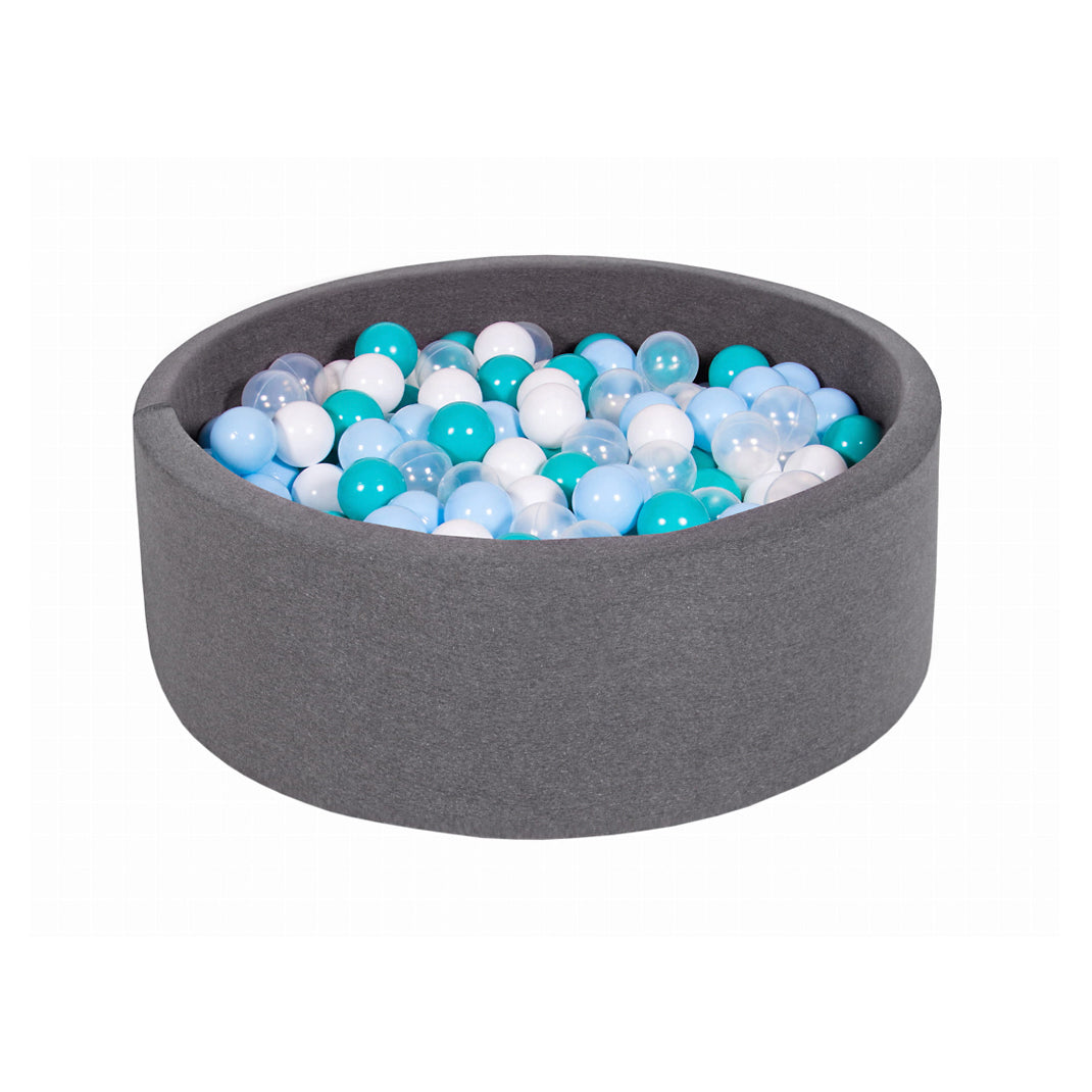 Soft Play Kingdom Cotton Round Ball Pit Dark Grey