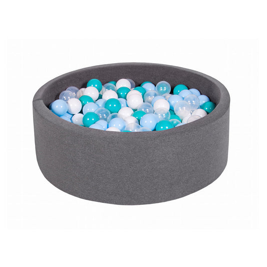 Soft Play Kingdom Cotton Round Ball Pit Dark Grey