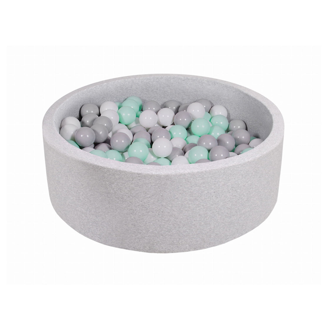 Soft Play Kingdom Cotton Round Ball Pit Light Grey