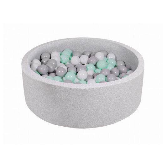 Soft Play Kingdom Cotton Round Ball Pit Light Grey