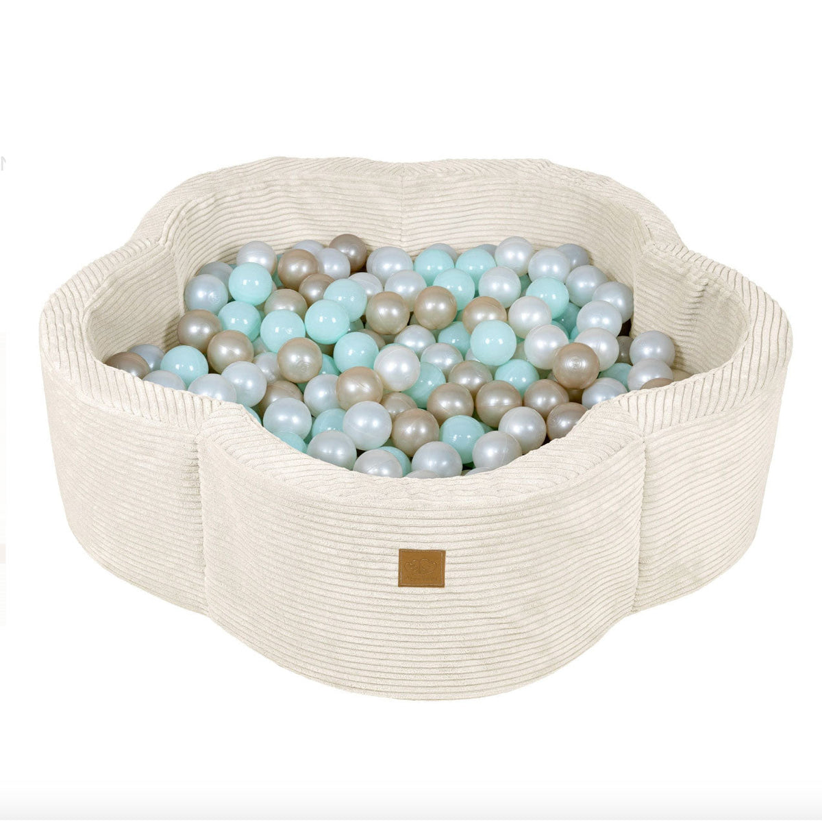 Soft Play Kingdom Corduroy Flower Ball Pit Cream