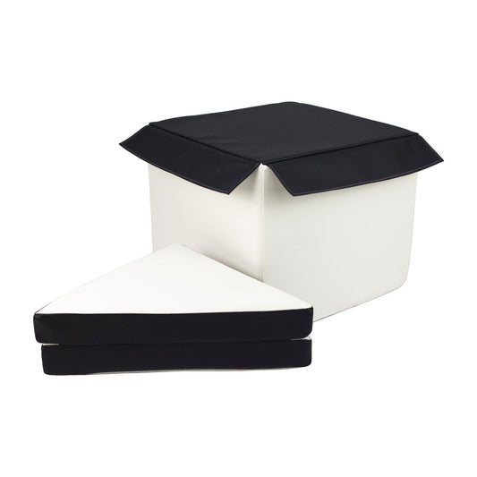 Soft Play Kingdom Step & Slide Add-On Cube Folded Triangle Black
