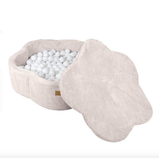 Soft Play Kingdom Corduroy Flower Ball Pit Ecru