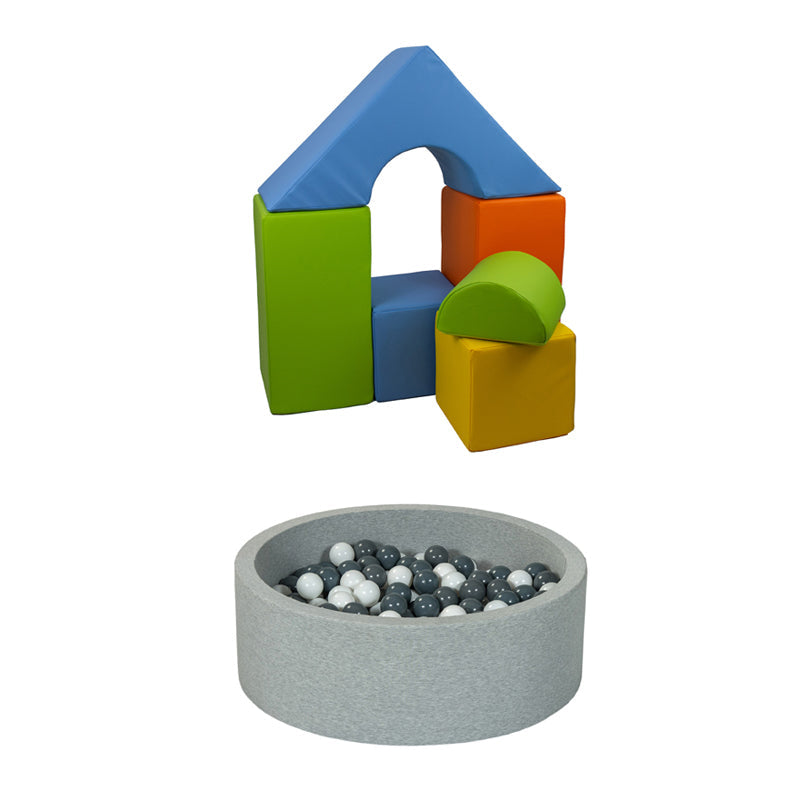 Soft Play Kingdom Castle 6 Piece & Ball Pit Bundle Multi