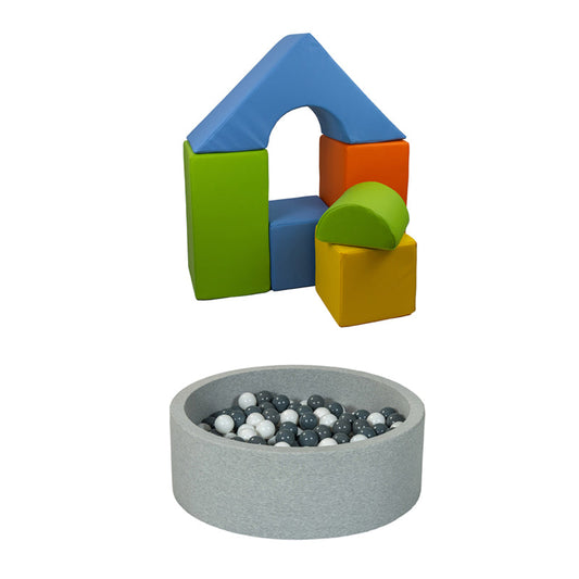 Soft Play Kingdom Castle 6 Piece & Ball Pit Bundle Multi