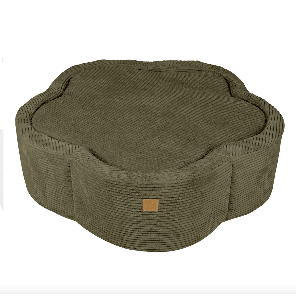 Soft Play Kingdom Corduroy Flower Ball Pit Olive Green