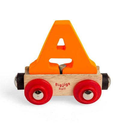 Bigjigs Rail Name Letter A Wooden Train Accessory