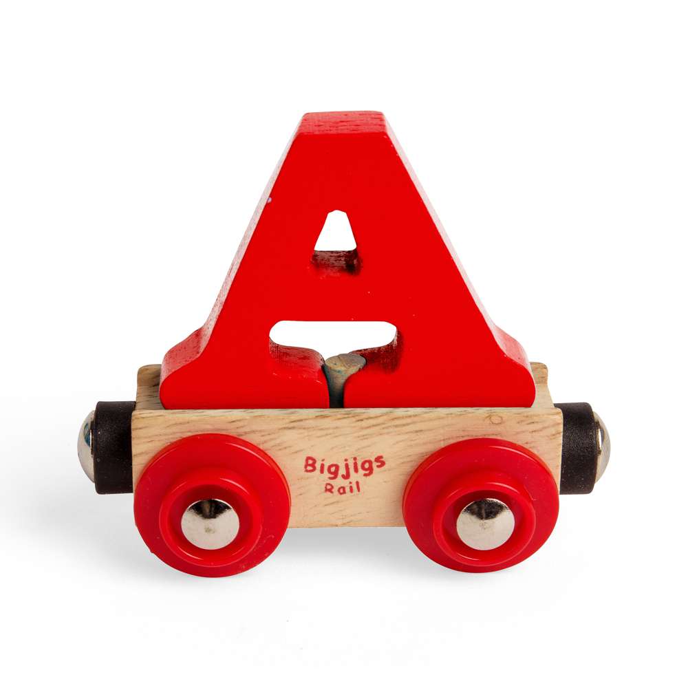 Bigjigs Rail Name Letter A Wooden Train Accessory