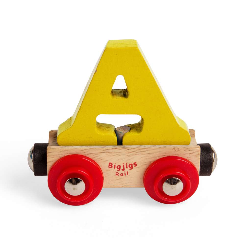 Bigjigs Rail Name Letter A Wooden Train Accessory
