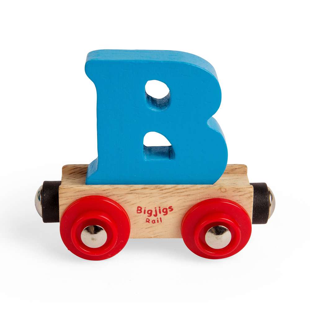 Bigjigs Rail Name Letters and Numbers B Wooden Train Accessory