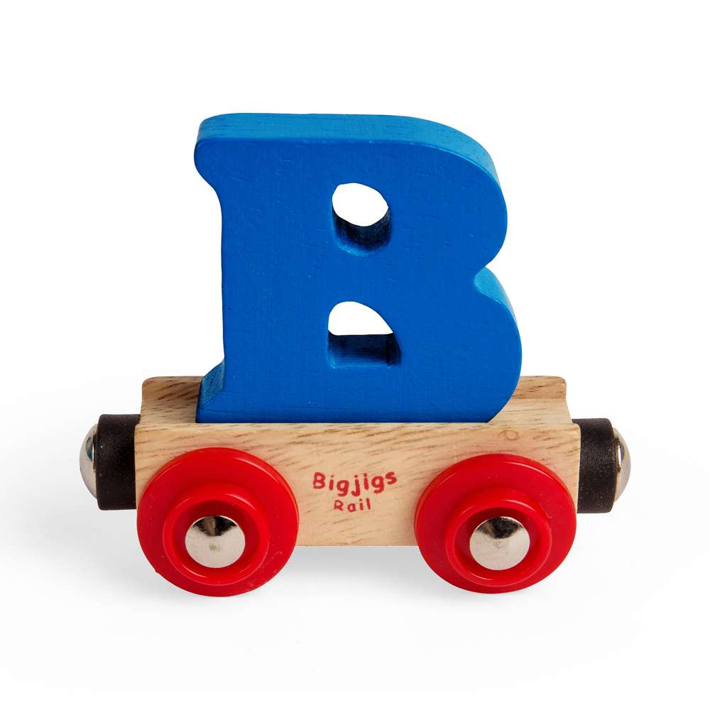 Bigjigs Rail Name Letters and Numbers B Wooden Train Accessory