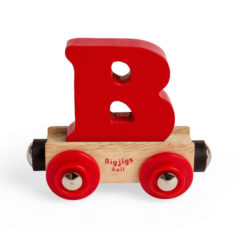 Bigjigs Rail Name Letters and Numbers B Wooden Train Accessory