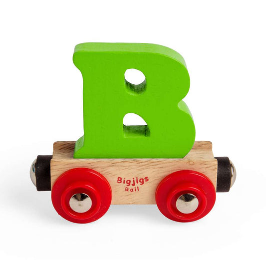 Bigjigs Rail Name Letters and Numbers B Wooden Train Accessory