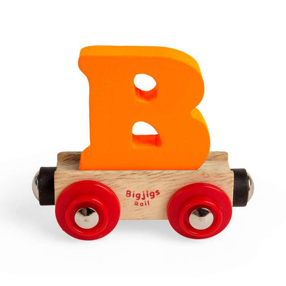 Bigjigs Rail Name Letters and Numbers B Wooden Train Accessory