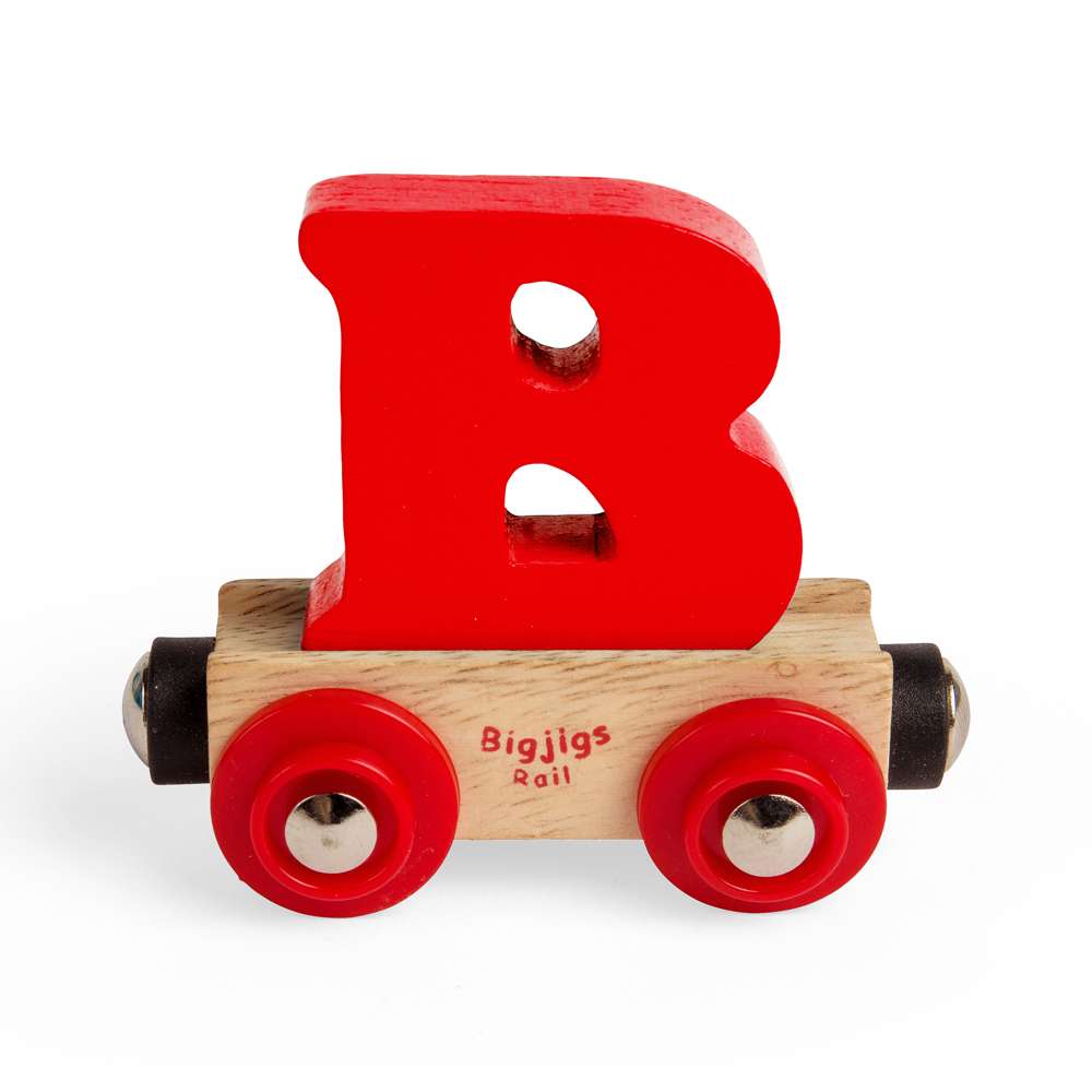 Bigjigs Rail Name Letters and Numbers B Wooden Train Accessory