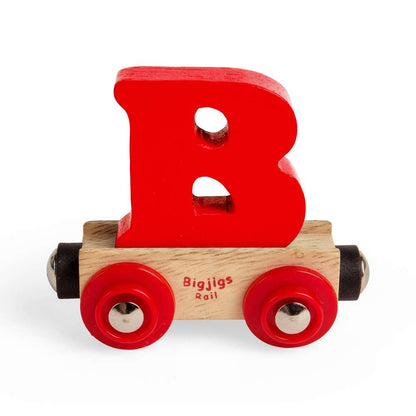 Bigjigs Rail Name Letters and Numbers B Wooden Train Accessory