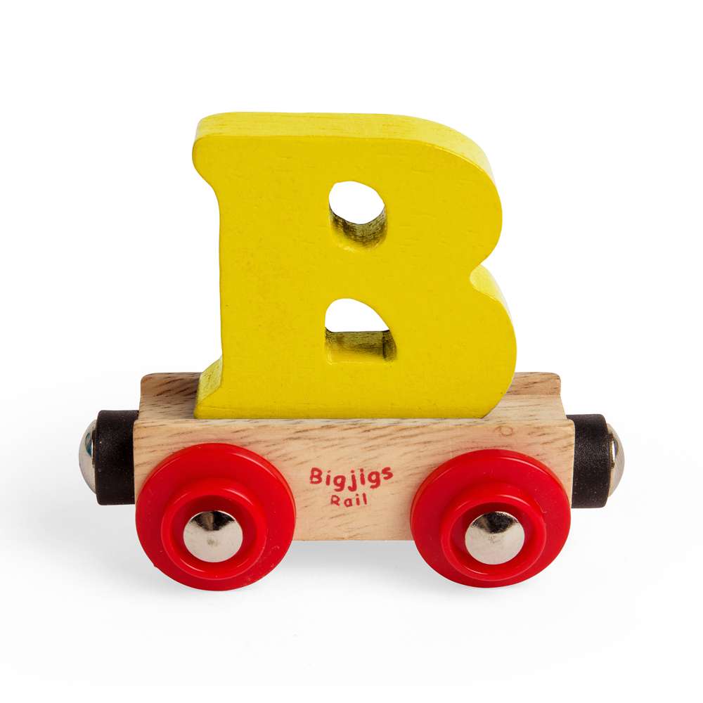 Bigjigs Rail Name Letters and Numbers B Wooden Train Accessory