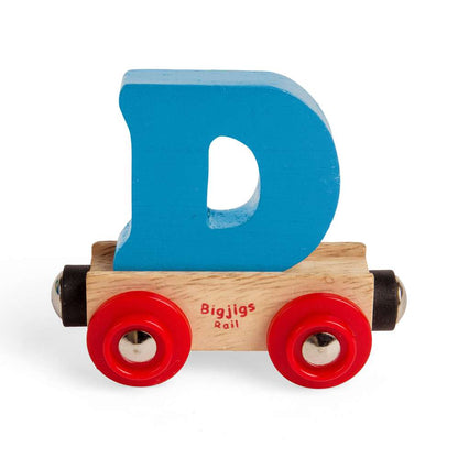 Bigjigs Rail Name Letter D Wooden Train Accessory