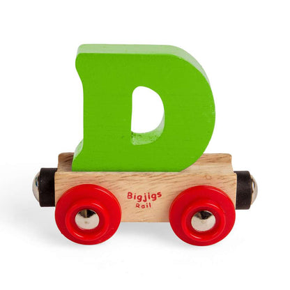Bigjigs Rail Name Letter D Wooden Train Accessory