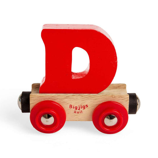 Bigjigs Rail Name Letter D Wooden Train Accessory