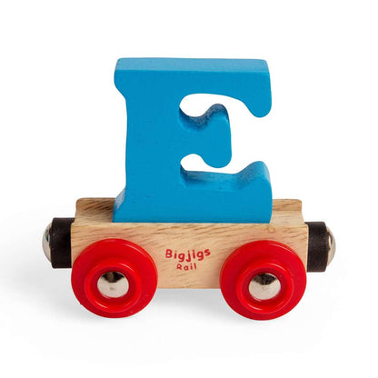 Bigjigs Rail Name Letters E Wooden Train Accessory