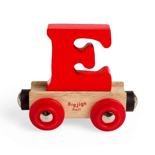 Bigjigs Rail Name Letters E Wooden Train Accessory