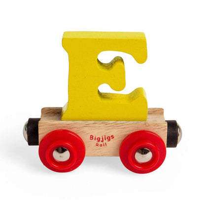 Bigjigs Rail Name Letters E Wooden Train Accessory