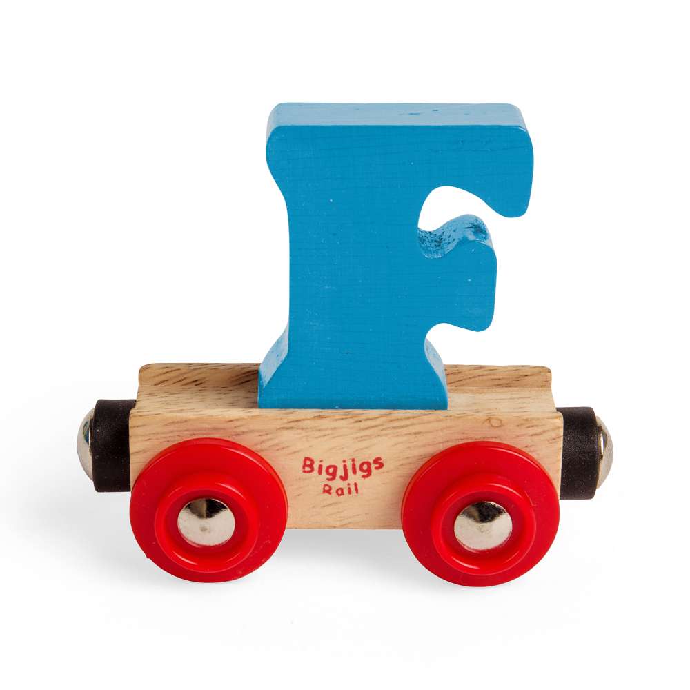 Bigjigs Rail Name Letters and Numbers F Wooden Train Accessory