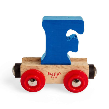 Bigjigs Rail Name Letters and Numbers F Wooden Train Accessory