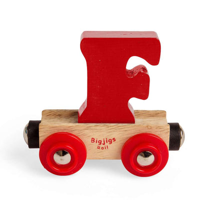 Bigjigs Rail Name Letters and Numbers F Wooden Train Accessory