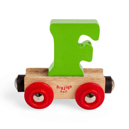Bigjigs Rail Name Letters and Numbers F Wooden Train Accessory