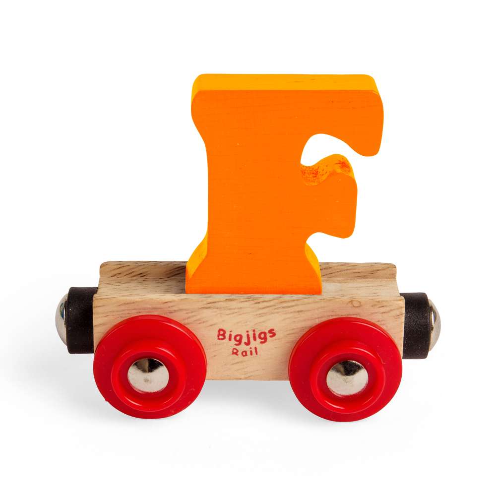 Bigjigs Rail Name Letters and Numbers F Wooden Train Accessory