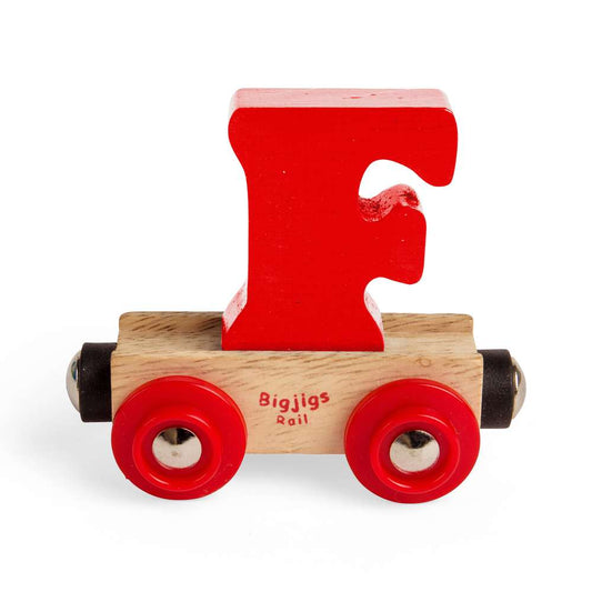 Bigjigs Rail Name Letters and Numbers F Wooden Train Accessory