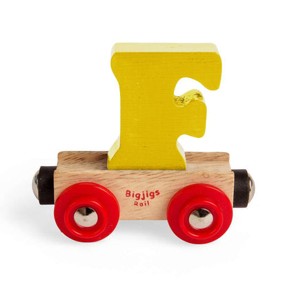 Bigjigs Rail Name Letters and Numbers F Wooden Train Accessory
